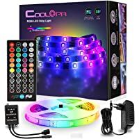 Luces LED RGB- COOLAPA 6M Tiras LED con Control Remoto y Caja de Control- 20 Colores y 8 Modos de Escena para la…